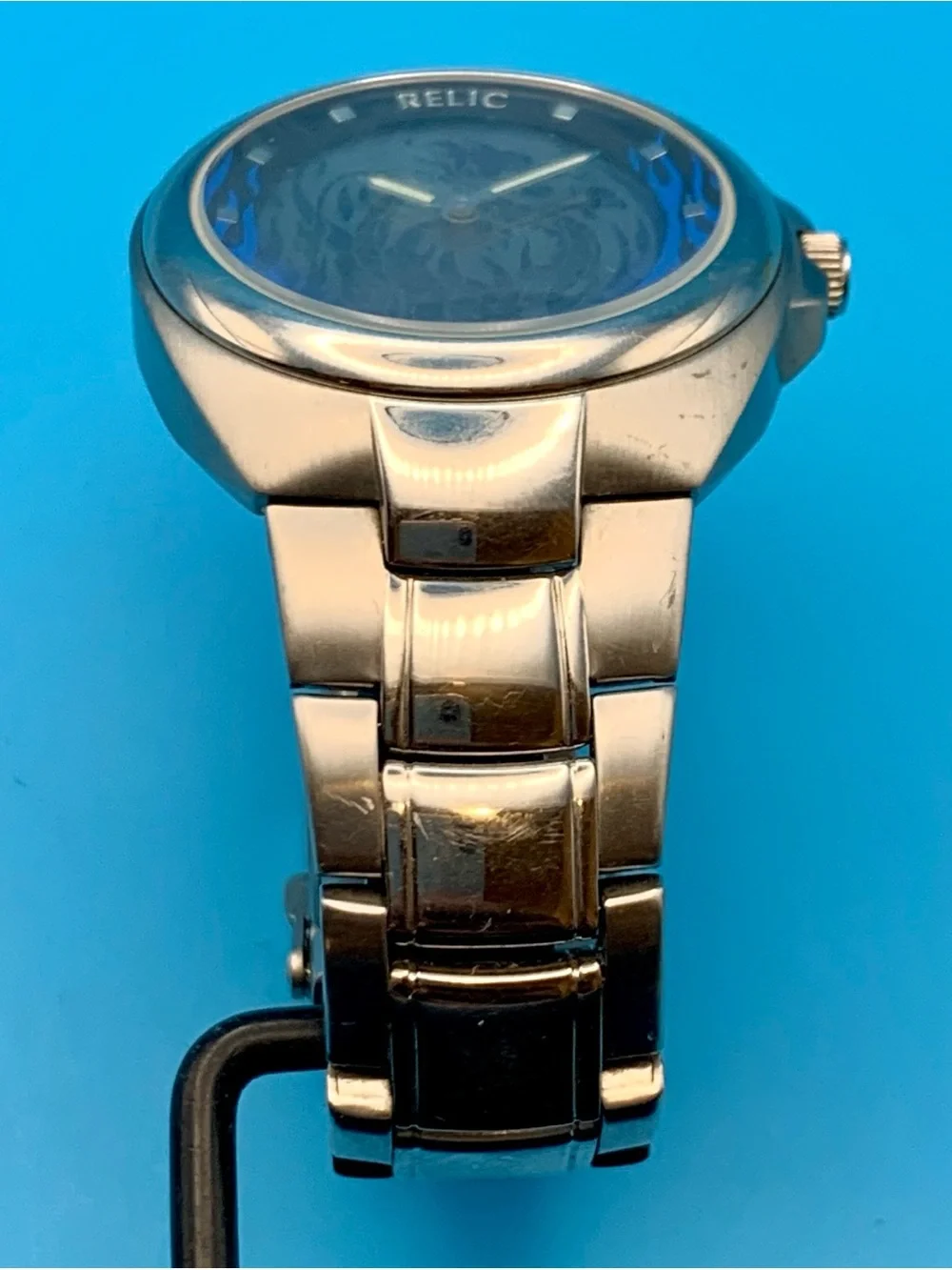 RELIC By FOSSIL ZR55175 Men’s Watch Year Of The Dragon Flames Works New Battery